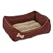 Petmate Rectangular Pet Lounger, 21-Inch by 25-Inch, Burnished Red