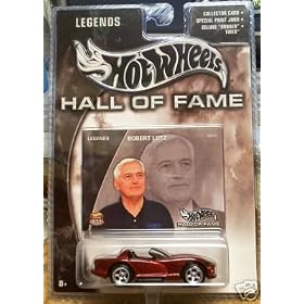 Mattel Hot Wheels 2002 Hall Of Fame Legends 1:64 Scale 35th Anniversary Robert Lutz Maroon Dodge Viper Die Cast Car