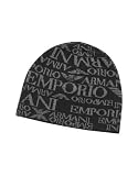 Emporio Armani - Emporio Armani Reversible Black & Gray Logo Knit Skull Cap