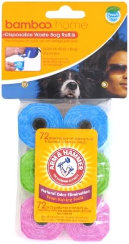 Arm & Hammer Disposable Pet Waste Bags Refills, 72-Count, Colors Vary