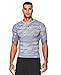 Under Armour Men's HeatGear Armour Printed Short Sleeve Compression Shirt, Steel (035)/Black, Small