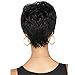 YX Women's Short Wig with Bangs, Fashion Fluffy Wave Synthetic Wig