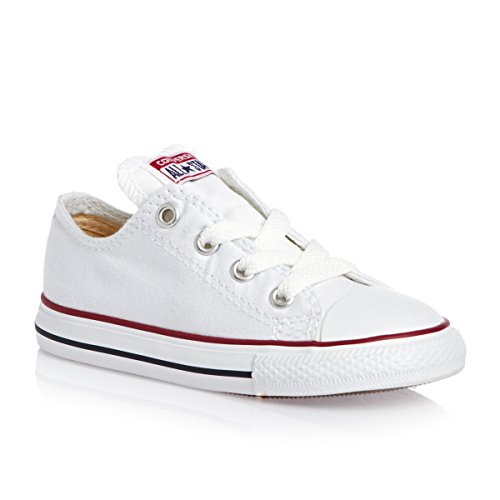 Converse Chuck Taylor Infants Toddler Optical White Ox Canvas Skateboarding Shoes (4, White)