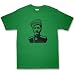100% Cotton Green T-shirt with Armenian Antranik Fedayi Fighter. Pre-shrunk Crew Neck tshirt Image