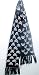 Black / White Skull & Crossbones Knitted Winter Scarf