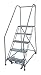 Cotterman 1205R3232A3E24B4C1P6 - Rolling Ladder Steel 80In. H. Gray