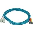 10Gb Fiber Optic Cable, ST/SC, Multi Mode, Duplex - 5 Meter (50/125 Type) - Aqua