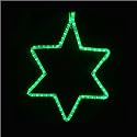 FL-686 | TOP QUALITY INDOOR & OUTDOOR GREEN LED ROPE LIGHT 2D STAR SILHOUETTE, 50CM (H) X 50CM (W), MOST SUITED FOR EXTERIOR WALL DISPLAYS, POPULAR DESIGN FOR OFFERING LED LIGHTING & AFFORDABILITY