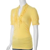 Adriana Brand Junior Ruffled Empire Waist Knit Top 