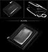 KS Mens Black Leather Credit ID Business Card Holder Wallet with Key Ring KB069