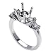 0.60 ctw. Semi Mount 950 Platinum Engagement Ring
