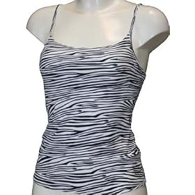 Ex Store Ladies Camisole Vest Top 3740 Zebra Stripe