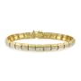 18K Gold over Sterling Silver Diamond Accent Rolex Style Two-Tone Bracelet
