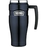 Thermos Stainless King 16 Ounce Travel Mug with Handle, Midnight Blue