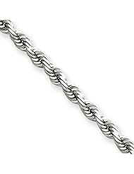 Ann Harrington Jewelry 14k White Gold 5 mm Diamond Cut Rope Chain