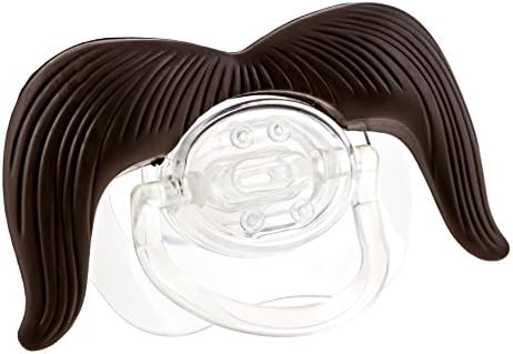 Mustache Pacifier for Baby Boys 6-12 Months (2pcs), DLUX Products Baby Funny Gentleman Appease & Control Your Child- Made of Bpa-free, Odorless & 100% Food-grade Silicone According to En 1400 & Us Cpsc Standards - Makes Ideal Gift!