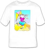 T-shirt with kid, body, individuals, individual, humans, person, human, persons, people, rabbit