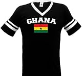 Ghana Flag International Soccer Ringer T-shirt, Ghanaian Soccer Mens Ringer T-shirt
