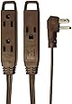 Axis 45504 3 Outlet Indoor Extension Cord, 8 Feet (Brown)