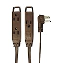 Axis 45504 3 Outlet Indoor Extension Cord, 8 Feet (Brown)