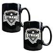 Houston Dynamo Soccer 2pc Black Ceramic Mug Set - Primary Team Logo MAJOR-LEAGUE-SOCCER Soccer