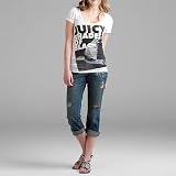 Juicy Couture Kauai Crop Rolled Boyfriend Jean