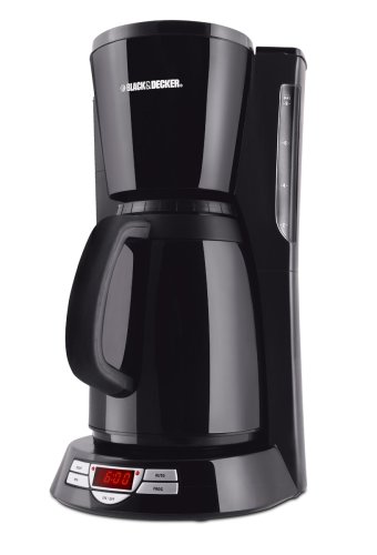 Black & Decker TCM450B 8-Cup Thermal Coffeemaker, Black