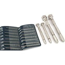 19 Pin Vises HSS Drill Bits Jewelry Drilling Hand Tools