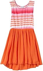 Toddler Striped Print Cotton/Metallic Summer  Dress