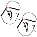 Zeadio ZP-AR127 RECEIVER/LISTEN ONLY G Shape Earpiece with 3.5mm Connector for Cell Phone, Two-Way Radios, Transceivers and Radio Speaker Mics Jacks (Pack of 2)