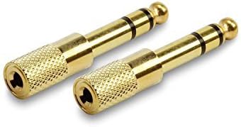 SmartGalaStone-(2 Pack) Gold Plated 6.3mm Male (1/4 inch) to 3.5 mm Female Stereo Adapter