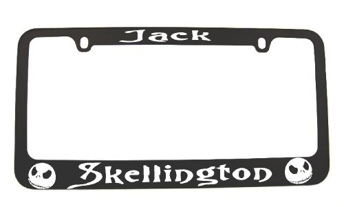Jack Skellington License Plate Frame Black Jack Skellington License Plate Frame Black