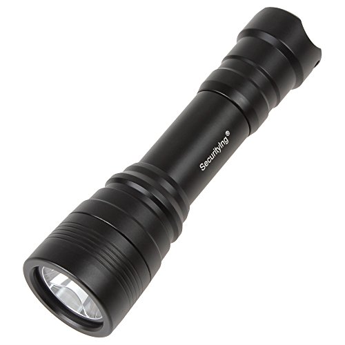 SecurityIng Waterproof 1000Lm XM-L2 U2-1A LED IP68 Diving Flashlight 250M Lighting Distance Maximum 150 Meters Underwater Distance with Magnetic Switch (Without Battery)