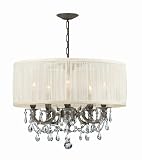 Crystorama 5535-PW-SAW-CL-MWP - Brentwood Mini Crystal Chandelier Lighting - 5LT - 300 Watts - Pewter