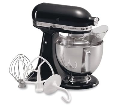 KitchenAid KSM100PSOB Ultra Power Plus Stand Mixer, Onyx Black