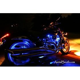 120-LED Motorcycle Accent Light Kit with On-Off Switch - Color: PURPLE