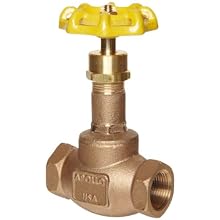 Apollo 121T Series Bronze Globe Valve, Class 125, Inline, Threaded Bonnet, Bronze Seat, NPT Female