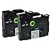 GREENCYCLE 2 Pack Compatible for Brother P-Touch TZe231 TZe-231 TZ-231 TZ231 AZE231 12mm 0.47 Laminated White Label Tape for Ptouch PT-Cube PT-H500LI PT-P700 P750W D210 D220 H110 Label Maker Tapes