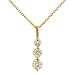 Ladies 3 Stone Round Graduated 2 prong Diamond Pendant on 18 Cable Chain Diamond .76cttw Ij/si3