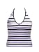 Nautica Striped Tankini Halter Top (white, 8)
