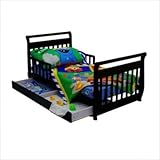 Sleigh Toddler Bed with Trundle in Black