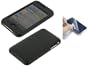 Apple iPhone 3G Premium Polycarbonate Black Rubberize Textured Snap-On Case Cover + Screen Protector Shield (NOT Compatible with 1st Generation iPhone)