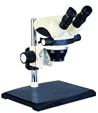 GX Microscopes XTL-103BT Stereo Zoom Binocular Microscope, Zoom Body 0.7-4.2X, High Power, Pillar Stand Large Flat Base