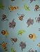 SheetWorld Fitted Sheet (BABYBJÖRN Travel Crib Light) - Jungle Animals Blue - Made In USA