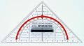 16cm 160mm Geometry Set Square Drawing Drafting Triangle with Removable Grip