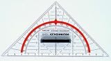 16cm 160mm Geometry Set Square Drawing Drafting Triangle with Removable Grip