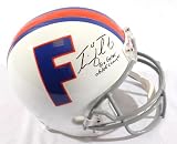 Tim Tebow Signed Florida Gators Throwback Helmet w/ Go Gators & Champs - Tebow Holo - Autographed College Helmets