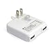 Macally 10 Watt Dual USB AC Charger for iPad, iPhone, iPod Touch and Other Mobile Devices - White