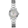 Guess Womens G96037L Silver Stainless-Steel Quartz Watch with Mother-Of-Pearl Dial