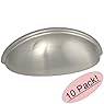 Cosmas 783SN Satin Nickel Cabinet Hardware Bin Cup Drawer Handle Pull - 3" Hole Centers - 10 Pack